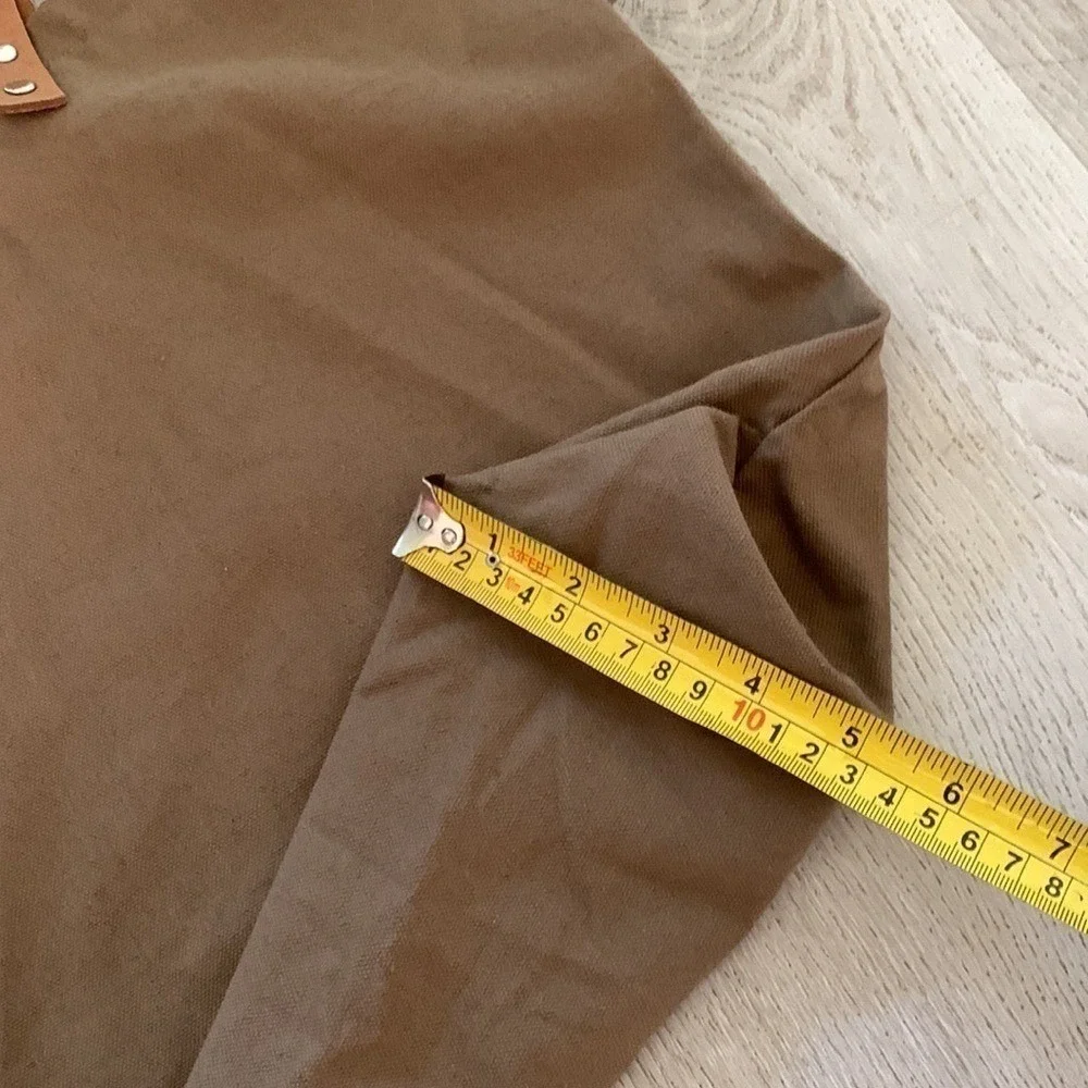 HEJ tote bag leather handles canvas bohemian shopping beach travel‎ shoulder